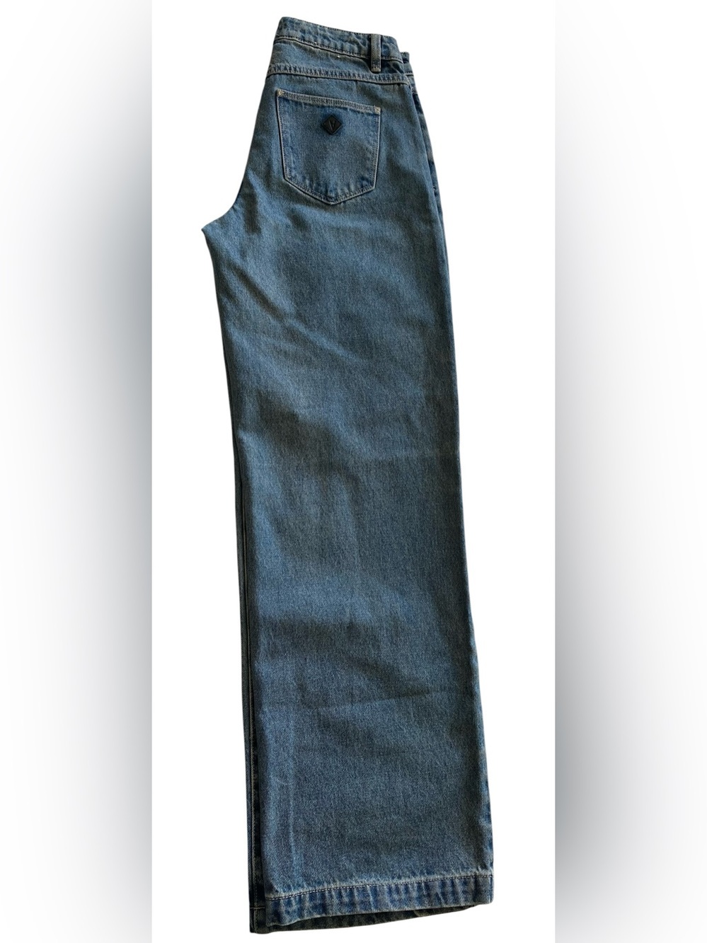 Abrand Straight-Leg Jeans in Medium Blue Denim - Picture 6 of 7